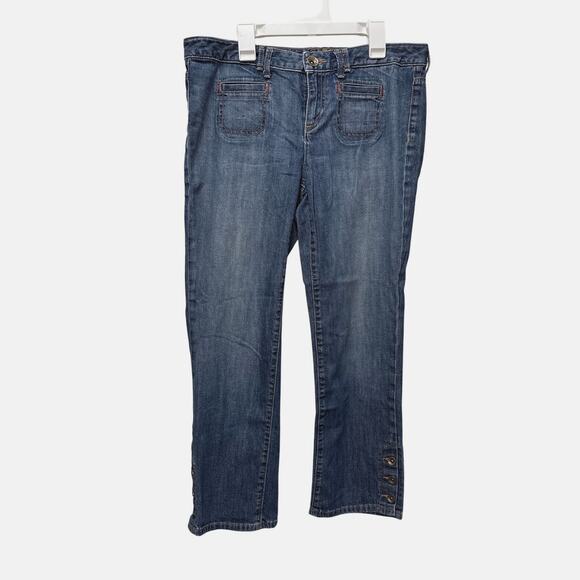 Tommy Hilfiger American Spirit Mid Rise Cropped Jeans Women’s 8 Light Wash - Picture 4 of 13